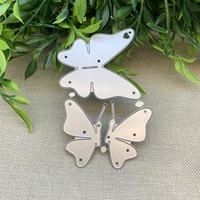 Matrice de découpe en acier au carbone motif deux papillons, matériel de bricolage pour loisirs créatifs parent-enfant, modèle de découpe artisanal gravé, nouveauté transfrontalière