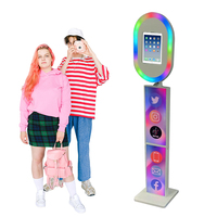 Offre Spéciale 12.9 Ipad Photomaton tenu dans la main Léger Ipad Photo Booth avec écran Lcd Noir Selfie Photo Booth Pour Ipad