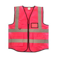 High Visibility Breathable pink Reflective Vest Safety Vest for Women