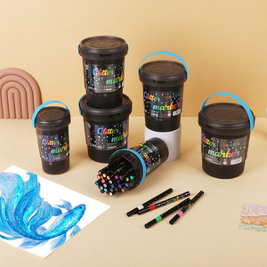 Marqueur scintillant écologique à pointe unique pour les activités des enfants, stylo à paillettes léger à tête unique pour la création en extérieur - Product Image 1