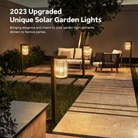 Nouvelles lampes solaires LED de jardinage IP65 2024 avec capteur de lumière, contrôle de la luminosité, angle de faisceau de 360° et IRC 90 pour la cour