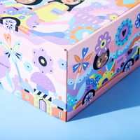 Boîte d'expédition d'enveloppe d'emballage de papier de carton ondulé noir mat imprimé avec le logo adapté aux besoins du client pour des petites entreprises