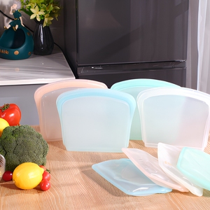 Contenedor de Alimentos Hermético para el Hogar, Accesorios Libres de BPA, Apto para Lavavajillas, Contenedor Apilable de Silicona, Bolsa de Almacenamiento de Silicona para Cocina - Product Image 4