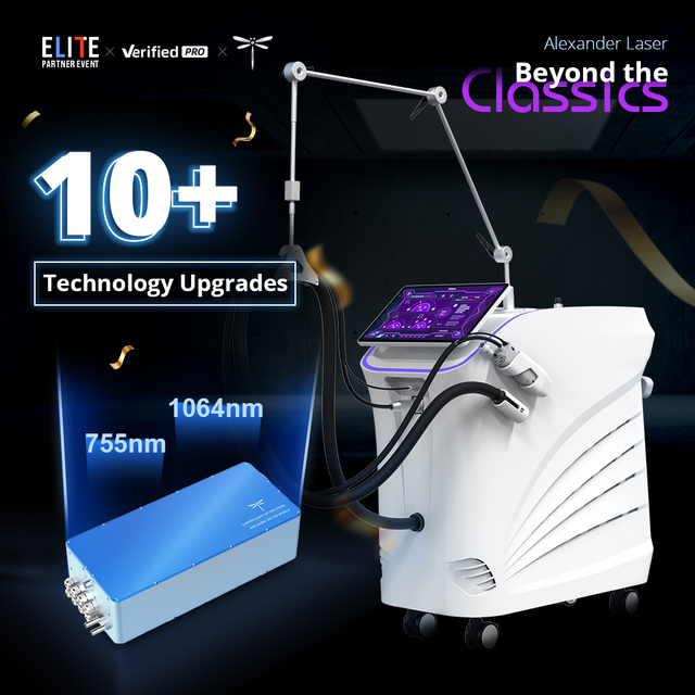 2025 DF Medical Alexandrite Laser Hair Removal Machine Gentle Laser Rod with Long Pulse 755nm 1064nm ND Yag Wavelengths