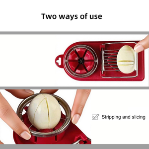 Premium Stainless Steel <b>Multifunctional</b> Egg Slicer Fancy Splitter Precision <b>Cutter</b> for Perfectly Sliced Eggs Every Time Durable - Product Image 3