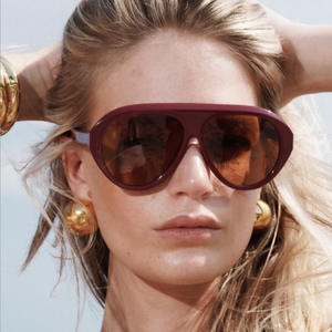 Lunettes <span class=keywords><strong>de</strong></span> soleil polarisées vintage surdimensionnées carrées classiques avec logo personnalisé, épaisses, pour femmes et hommes, <span class=keywords><strong>de</strong></span> haute qualité, en acétate fait main - Product Image 2