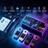 Caméra sport panoramique X5 PRO avec caméra avant et arrière interchangeable, batterie 1500 mAh, enregistrement audio stéréo pour les voyages et les prises de vue en extérieur