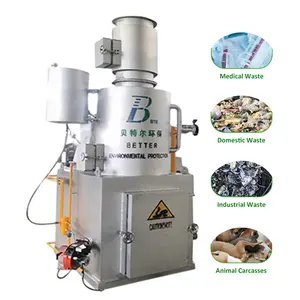 WFS-30 mesin asininerator limbah pelanggan kremorium hewan peliharaan pembuangan badan hewan Bio Incinerator limbah hewan peliharaan