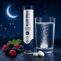 Complément alimentaire à la mélatonine pour le sommeil, agent gélifiant effervescent, vitamine B6, saveur baies, soutien au sommeil, 20 unités, marque privée OEM, suppléments à base de plantes