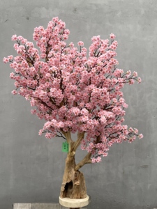 Offre Spéciale personnalisé intérieur maison artificielle fleur de cerisier haute qualité rose blanc plastique bois populaire sur <span class=keywords><strong>TikTok</strong></span> et YouTube - Product Image 2
