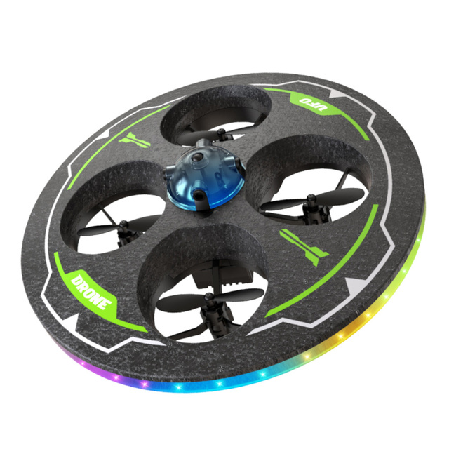 RC Flying Foam UFO Drone 360 Flip Performing Stunt Phone Holder Aircraft LED Glow Gift for Boys