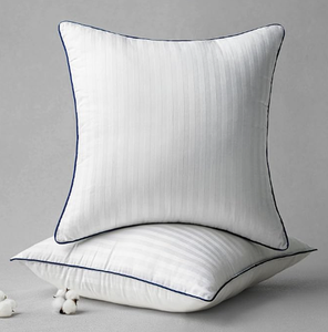 Logotipo personalizado cuadrado 20x20 "tela de algodón pato pluma de ganso <span class=keywords><strong>relleno</strong></span> medio firme personalizado silla sofá almohada cojín <span class=keywords><strong>para</strong></span> el cuello - Product Image 1