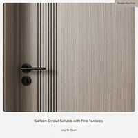 Porte intérieure de chambre à coucher, finition carbone-cristal, imperméable, résistante à l'humidité, moderne, minimaliste, porte composite en bois massif
