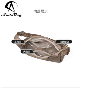 Sac à bandoulière multifonctionnel AndoBag en cuir véritable, nouvelle mode, grande capacité, pour les trajets quotidiens, sacs de loisirs sous le bras 2106 - Product Image 5