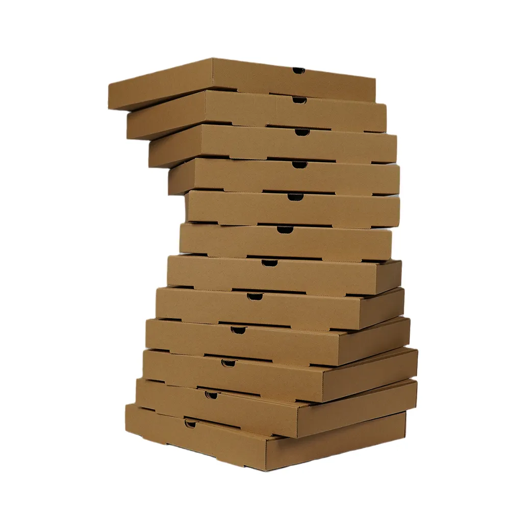 Manufacturer Good Price Matt Corrugated Cardboard Art Paper Boxes Recycled Materials Custom Logo Pizza Box Packaging