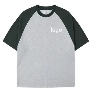 Maglietta polo ricamata su misura t-shirt aziendale ricamata t-shirt waffle in maglia con logo aziendale oversize t-shirt