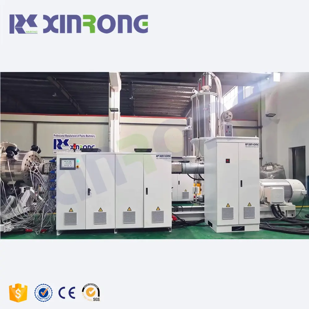 Xinrongplas automatic pe pipe extrusion making machine line equipment producing whole process