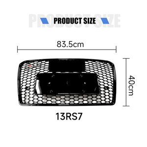 Yhua 공장 13RS7 자동차 전면 그릴 후드 자동차 바디 부품 그릴 또는 12-15 <span class=keywords><strong>A7</strong></span> S7 블랙 벌집 메쉬 제작 - Product Image 3
