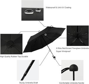 <span class=keywords><strong>Mini</strong></span> <span class=keywords><strong>parapluie</strong></span> personnalisé OEM ODM pour les voyages, protection solaire et pluie UPF 50+, compact, pliable en 6 sections, avec étui - Product Image 2