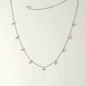 Collar Clásico de Diamantes Creados en Laboratorio en Capas, Delicado Collar de Oro, Joyería Fina Elegante para Mujer, Regalo de Cumpleaños para Ella - Product Image 1