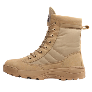 Botas Tácticas de Goma Resistentes al Desgaste para Entrenamiento de Senderismo, Zapatos Impermeables para Escalada con Cremallera Lateral - Product Image 3
