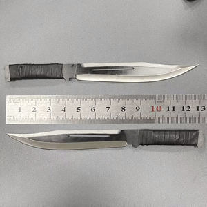 <span class=keywords><strong>Coltello</strong></span> da Sopravvivenza Bowie Nero Full Tang di Grande Successo, <span class=keywords><strong>Coltello</strong></span> da <span class=keywords><strong>Bushcraft</strong></span> con Fodero in Pelle OEM, Lungo <span class=keywords><strong>Coltello</strong></span> da Campeggio a Lama Fissa Monoblocco - Product Image 6