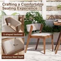 Ensemble de table à manger de style bistrot moderne en bois massif de luxe, 3 pièces, chaises empilables, sièges rembourrés, gain de place pour la cuisine, ZY013