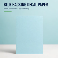 Papier de transfert à l'eau A.DSon Guangzhou pour décalcomanies, support bleu, transfert laser transparent imprimable A4 (8,5x11) pour décalcomanies
