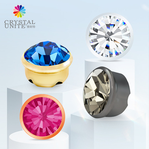 Advanced Round Crystal Glass Sew on Rhinestone With Bezel Setting Brass Frame Holder Professional Factory Quality for Clothing - Product Image 2