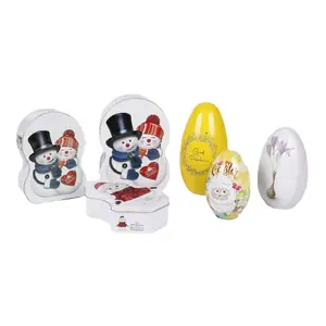 Gift Box Metal Manufacturer Custom-made Special-shaped Creative Cartoon Christmas Series Tin Boxes