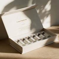 Emballage et boîte cadeau personnalisés haut de gamme en papier rigide pour peptides, avec impression à chaud, pour médicaments et collagène