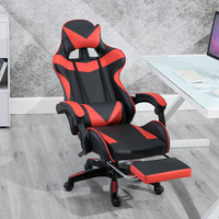 Fauteuil de Bureau Gaming Moderne avec Fonction Pivotante en Cuir et Métal, Inclinable et Ajustable