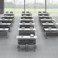 Tables pliantes modernes pour formation, salle de réunion, conférence, école, ordinateur de direction pliable, bureaux avec tiroir