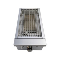 Barbecue infrarouge en céramique au gaz propane pour extérieur en acier inoxydable 304 Worldful avec brûleur latéral, lumières LED et allumage par impulsions