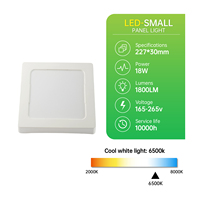 Vente directe des fabricants, panneau lumineux LED 18W 1800lm 6500K, lampe de plafond ronde, driver IC-DOB, éclairage encastré pour bureau