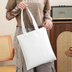 Sac fourre-tout en <span class=keywords><strong>toile</strong></span> de coton à tons neutres personnalisé, léger et réutilisable pour les essentiels du travail, les achats en librairie et l'organisation - Product Image 5