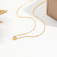 Nouveauté 2026 : Pendentifs et Breloques en Zircon Brillant, Collier Chic en Acier Inoxydable avec Pendentif Cœur, Mini Bijoux Doux pour Femmes TGXL14785