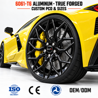 Jantes forgées en maille noire brillante très demandées, 19, 20, 21, 22 pouces, 5x112, 5x120, jantes concaves profondes pour BMW M3 M4 Mercedes AMG Porsche