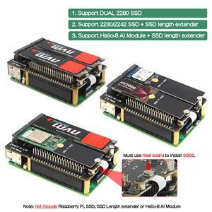 Boîtier Geekworm X1004 Dual 2280 NVMe SSD pour Raspberry Pi 5 E104 - Product Image 4
