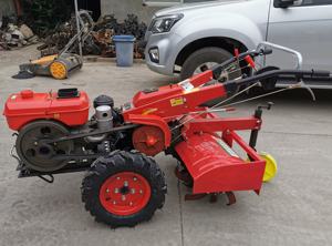 農業機械 パワーミニロータリー耕運機 小型中国製手押し二輪12馬力歩行型トラクター ローターベーター・カルチベーター付き - Product Image 2