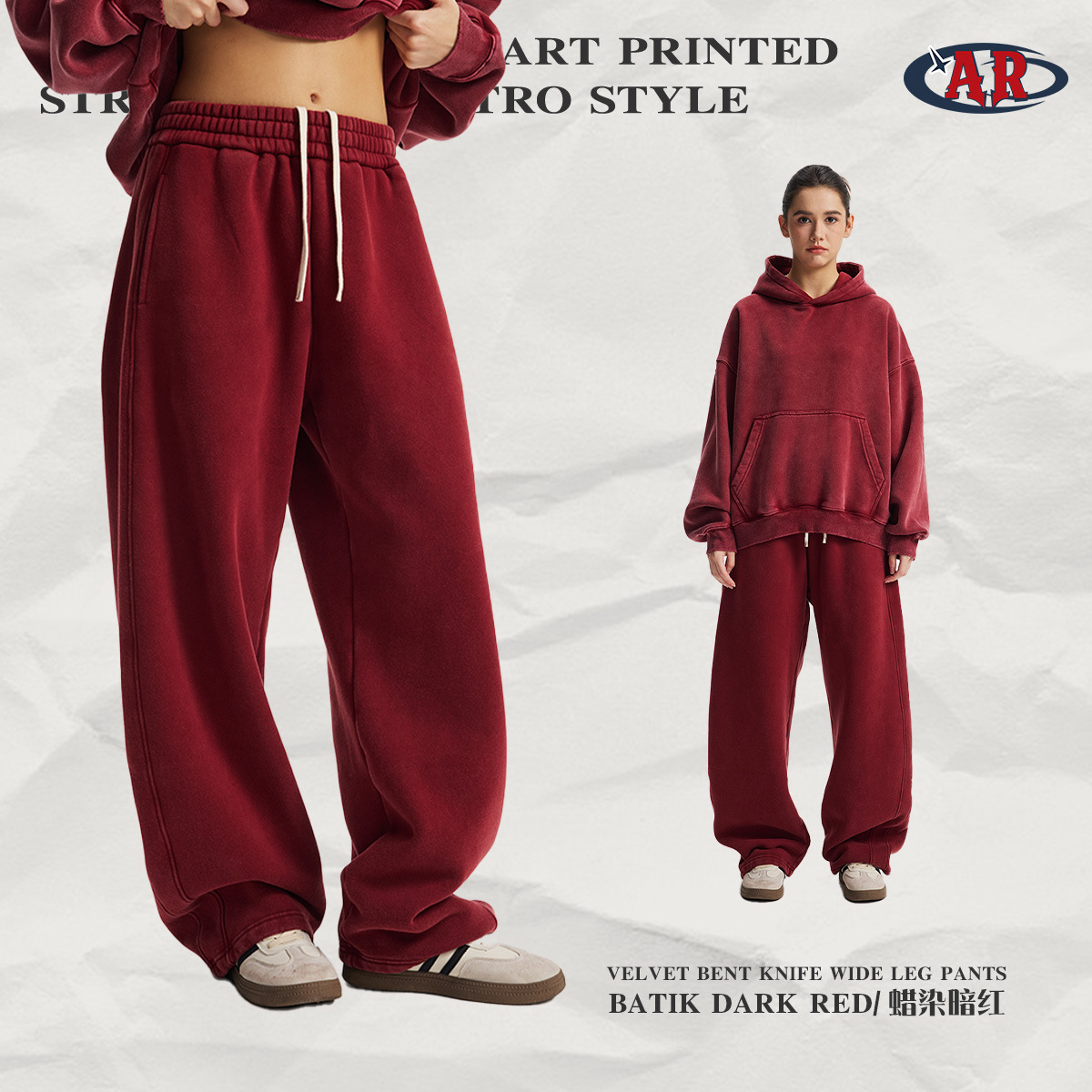 Pantalón K06-Batdy Rojo Oscuro