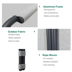 <span class=keywords><strong>Set</strong></span> di Divani da Esterno Moderni per Hotel Express Garden, Arredamento di Lusso in Corda Intrecciata per <span class=keywords><strong>Terrazza</strong></span> e Giardino - Product Image 4