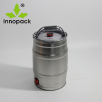 Fût à bière en métal imprimé de 5 litres avec robinet et fermeture à vendre