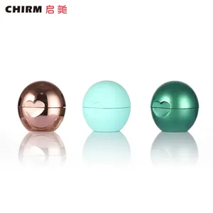 Новый дизайн 7g пластиковый пустой круглый бальзам для губ с мяч яйцевидной формы бальзам для губ контейнеры бальзам для губ яйцо