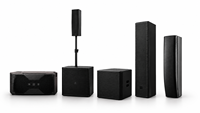Subwoofer actif 400W, woofer 12 pouces, sensibilité 92dB, 25Hz-500Hz, entrée/sortie stéréo, système audio professionnel pour basses