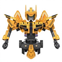 Ensemble de jouets de construction robot télécommandé cinq-en-un avec assemblage DIY, programmation par application, plastique ABS, unisexe, sans batterie, pour enfants