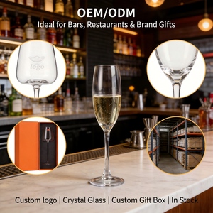 <strong>Wholesale</strong> Cups Luxury Classic <strong>Flute</strong> Design <strong>Champagne</strong> Glasses, 190ml Bubbly Coupes Glassware for Party &amp; Wedding &amp; Bar &amp; Home - Product Image 1