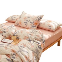 260726 Ensemble de literie de luxe pour mariage, ensemble de couette d'hôtel, couverture douce, drap-housse, protège-matelas, motifs de draps