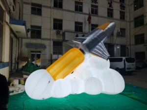 Roket Iklan Tiup Tahan Lama, Balon Roket Luar Angkasa, Roket Pesawat Tiup Raksasa - Product Image 3