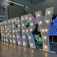 Lettres lumineuses blanches personnalisées, grandes lettres LED lumineuses pour la décoration de mariage et de fête